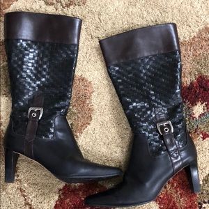 Brighton Black Leather Regal Boots Sz. 8 M